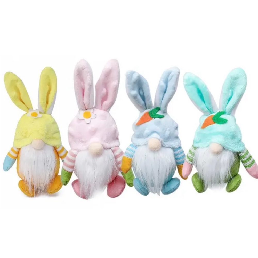Colorful Plush Bunny Gnomes Set